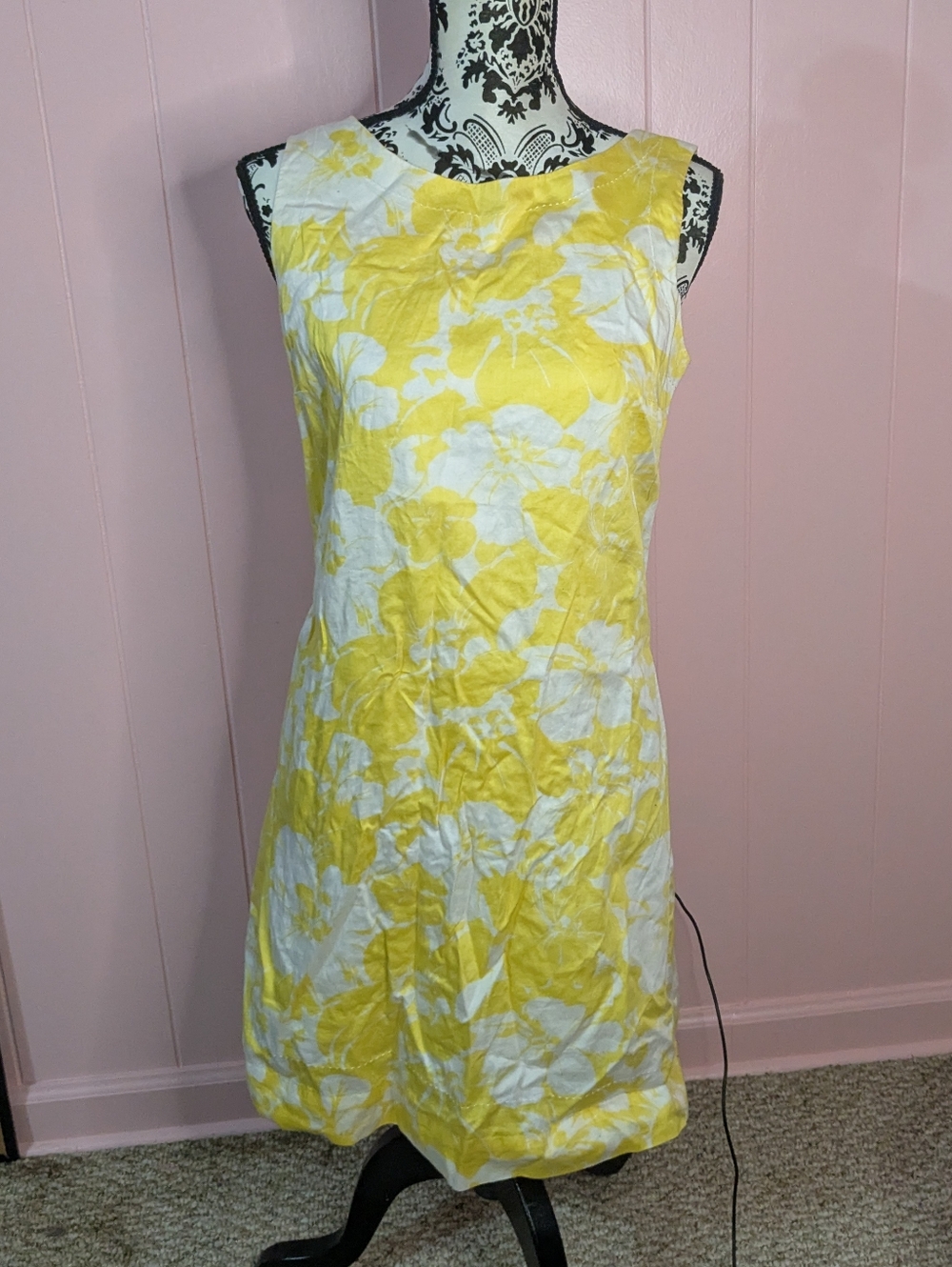 Tommy Hilfiger Yellow and White Floral Midi Dress